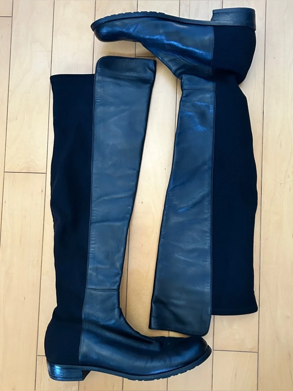 Stuart Weitzman Black 50/50 Over-the-Knee Boots Size 9